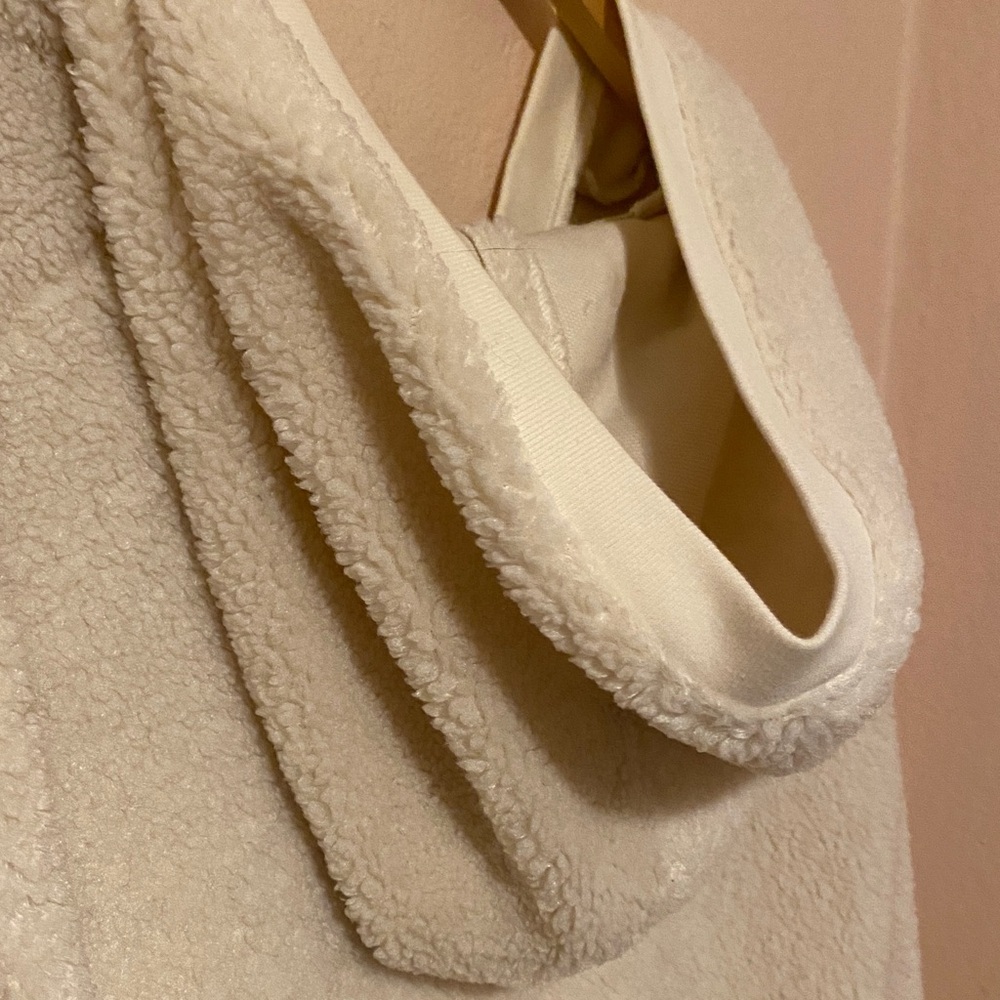 NILI LOTAN Marcello fleece hoodie pullover jacket natural xsmall - Picture 10 of 13